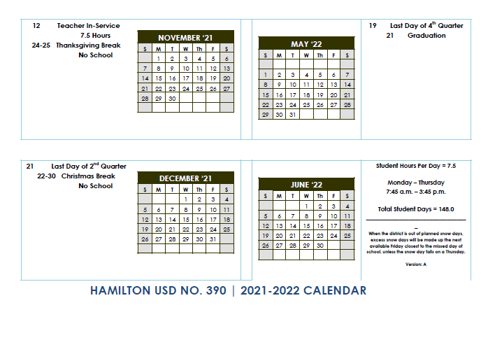 school calendar 2